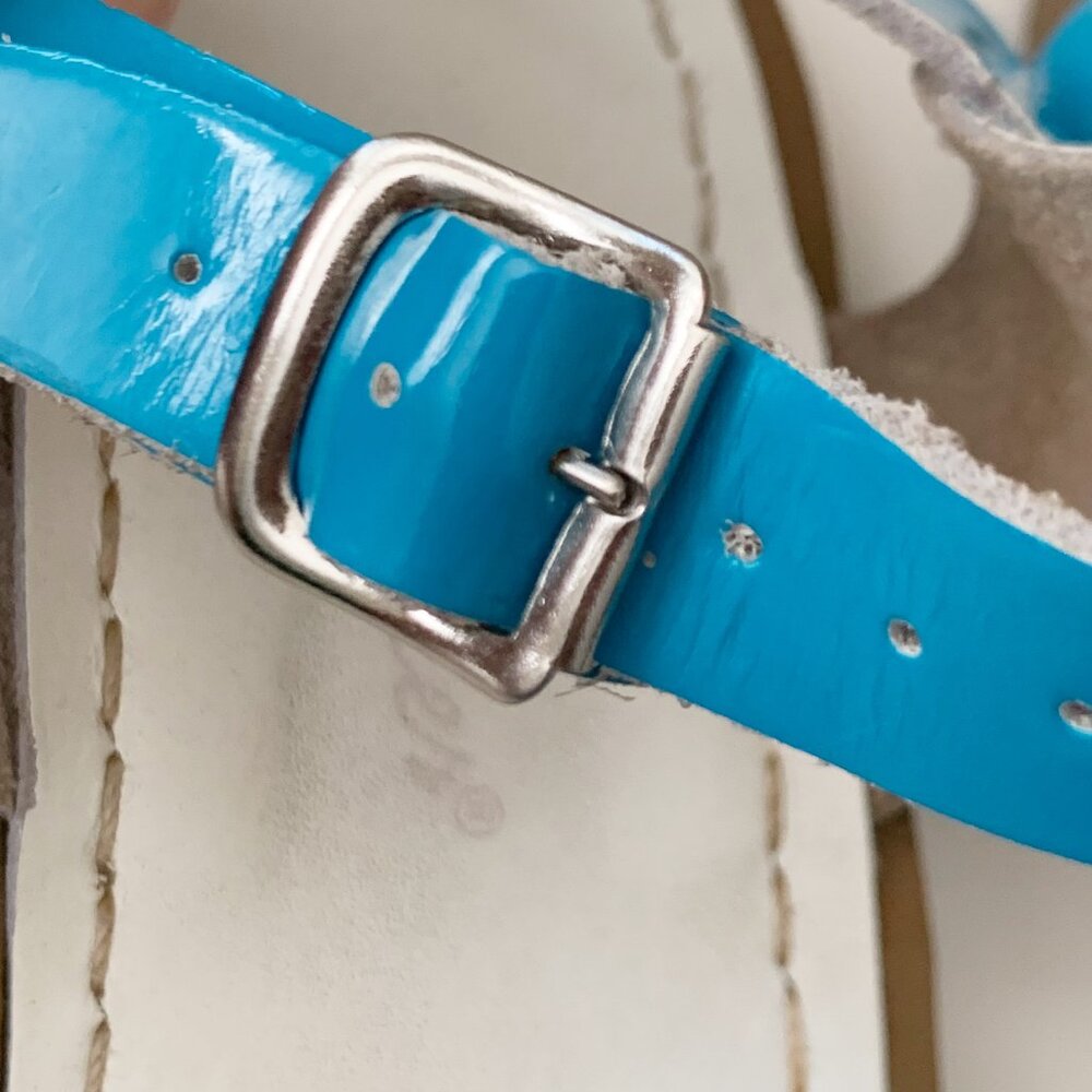 Salt Water Sandals • Turquoise Patent Leather • Women’s 8 - Picture 3 of 9